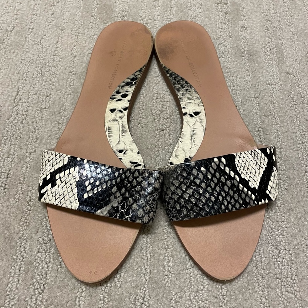Zara Collection Snake Print Sandal 37 6.5